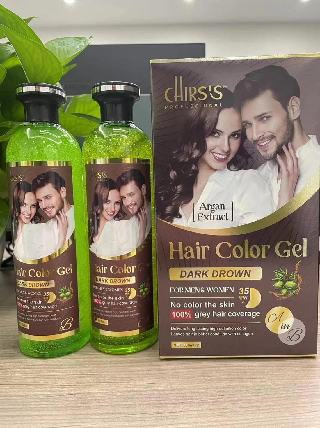 CHIRS PROFESSIONAL HAIR COLOR GEL FOR MEN & WOMEN WITH ARGAN AXTRACT