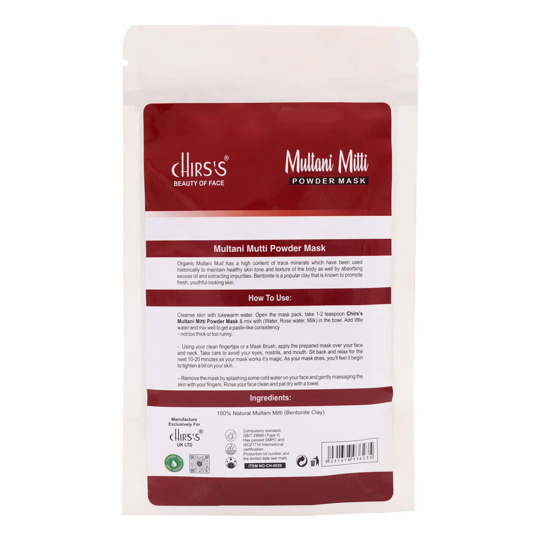 CHIRS MULTANI MITTI POWDER MASK