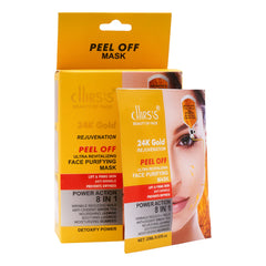 CHIRS'S 24K GOLD REJUVENATION PEEL OFF FACE PURIFYING MASK 8 IN 1 POWER ACTION