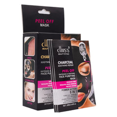CHIRS'S CHARCOAL SOOTHING REPAIR PEEL OFF FACE PURIFYING MASK 8 IN 1 POWER ACTION